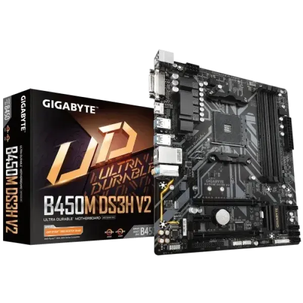 Gigabyte B450M DS3H V2 AM4 Micro ATX DDR4 Motherboard